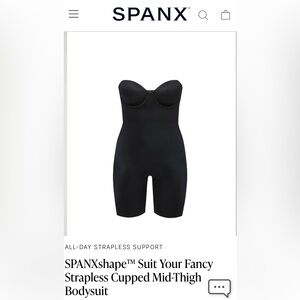 Spanx Suit Your Fancy Strapless mid-thigh bodysuit